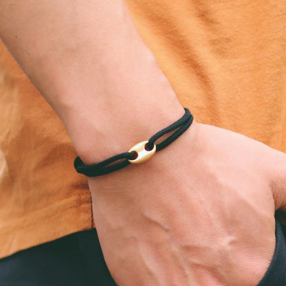 Einfaches Armband aus Edelstahl mit verstellbarem Knoten – Strand- & Nautisches Design