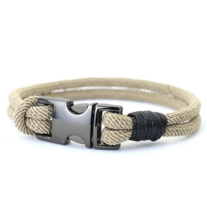 Modisches Armband – Doppellagiges Nylonseil mit 4mm Frühjahrsverschluss, Hip-Hop Stil