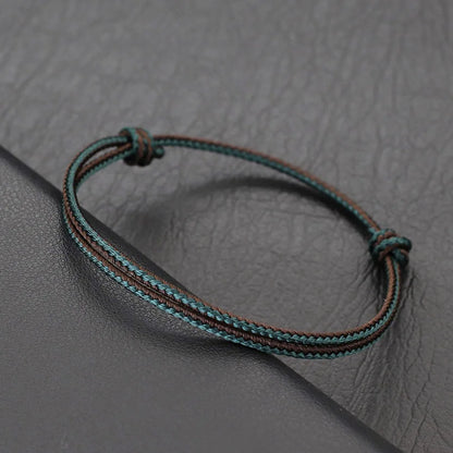 Ethnisches 2mm-Dünnfaden-Armband – Verstellbarer Glücksbringer