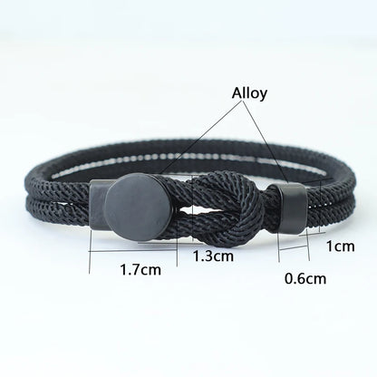 Doppellagiges 4mm-Nylonseil-Armband – Drei Größen, Glücksbringer