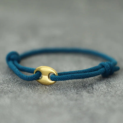 Einfaches Armband aus Edelstahl mit verstellbarem Knoten – Strand- & Nautisches Design