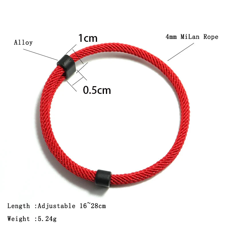 Verstellbares Rotes Fadenarmband – Minimalistisch, Yoga & Meditation